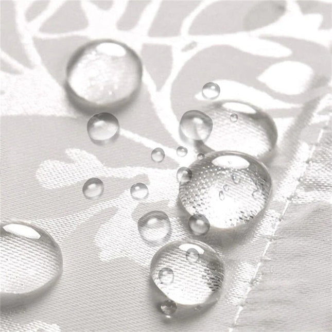 Badeforhæng med elegant jacquard blomstermønster