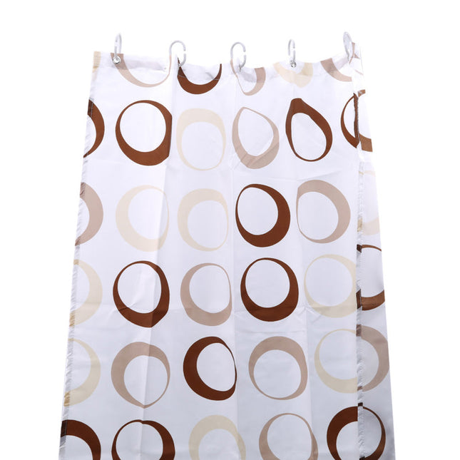 Badeforhæng med retro cirkel mønster