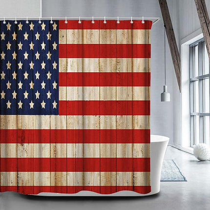 Badeforhæng med amerikansk flag design