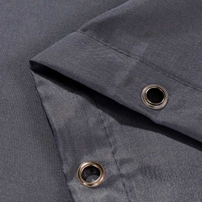 Ensfarvet mørkegråt badeforhæng i polyester