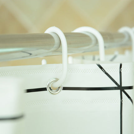 Premium badeforhæng med geometrisk mønster