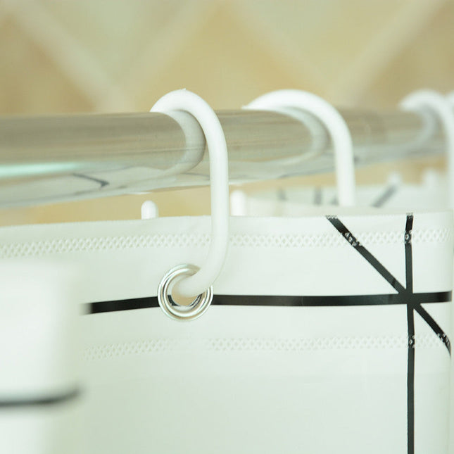 Premium badeforhæng med geometrisk mønster