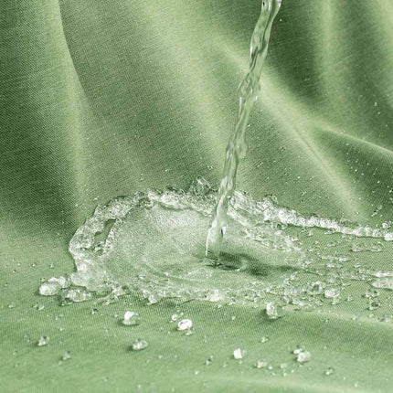 Ensfarvet badeforhæng i khaki grøn