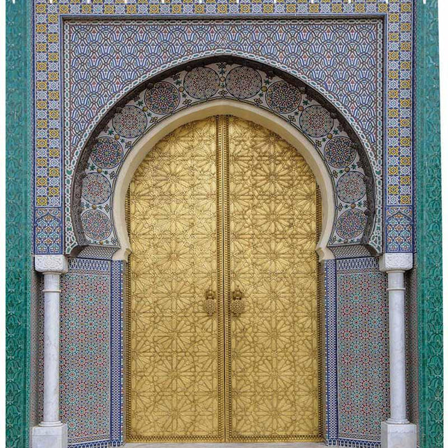 Marokkansk stil badeforhæng med dør