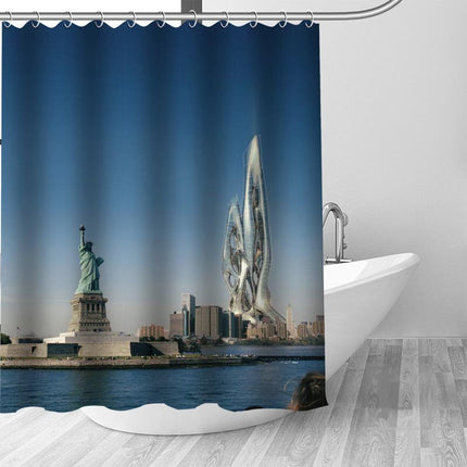 Badeforhæng med New York City skyline