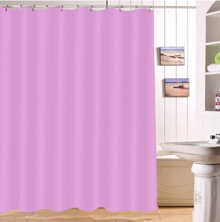 Badeforhæng i ensfarvet fuchsia pink