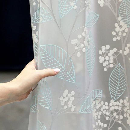 Gennemsigtigt PVC badeforhæng med blomster