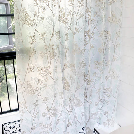 Gennemsigtigt PVC badeforhæng med blomster