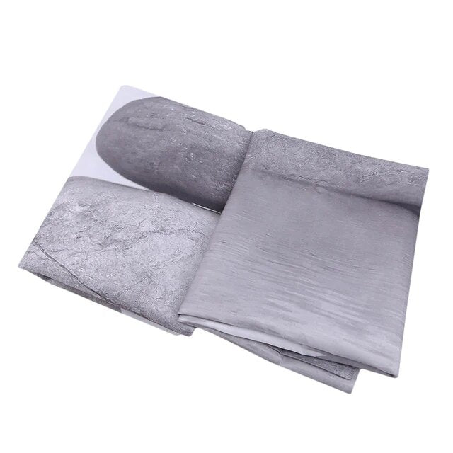 Badeforhæng med zen sten i balance