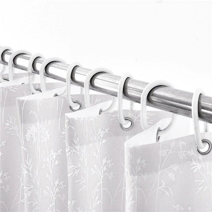 Badeforhæng med elegant jacquard blomstermønster