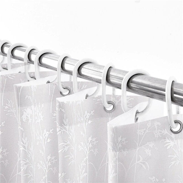 Badeforhæng med elegant jacquard blomstermønster