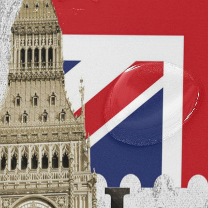 Badeforhæng med London og England tema