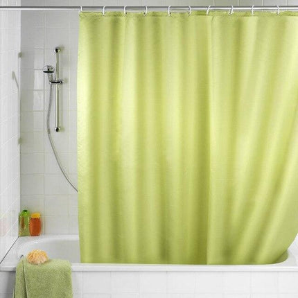 Ensfarvet badeforhæng i limegrøn farve