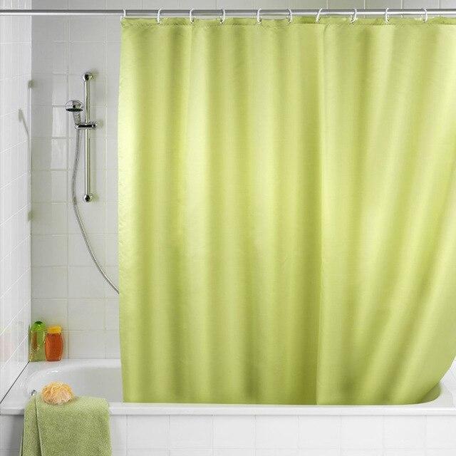 Ensfarvet badeforhæng i limegrøn farve
