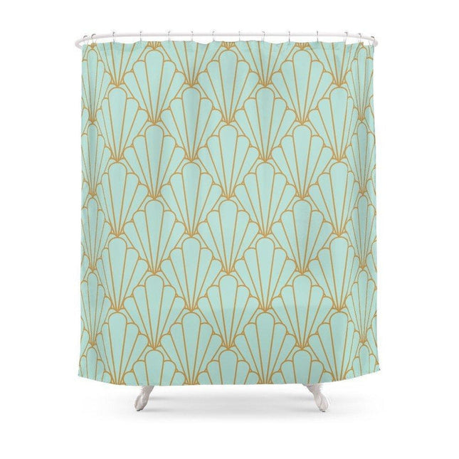 Elegant badeforhæng i Art Deco stil