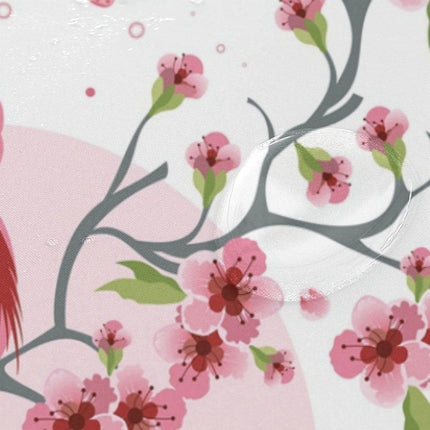 Asiatisk badeforhæng med kirsebærblomster