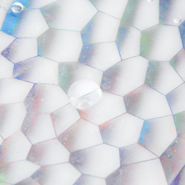 Gennemsigtigt badeforhæng med vægtbånd i bunden