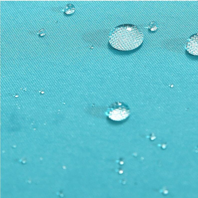 Ensfarvet turkisblåt badeforhæng vandtæt