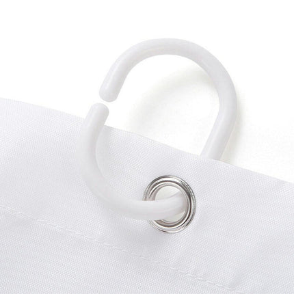 Badeforhæng med landlig idyl og heste