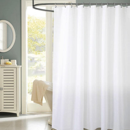 Klassisk hvidt stof badeforhæng vaskbart