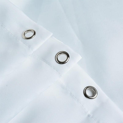 Klassisk hvidt stof badeforhæng vaskbart