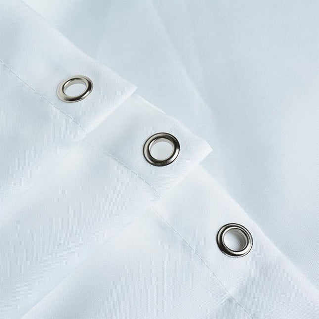 Klassisk hvidt stof badeforhæng vaskbart