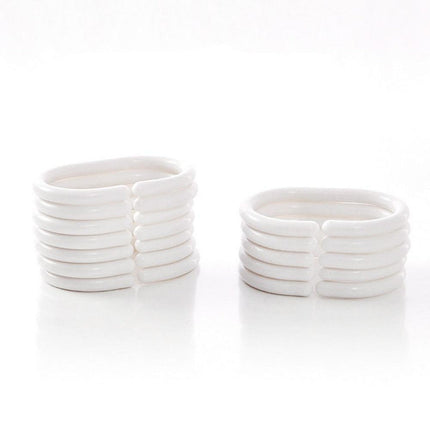 Badeforhæng med orange sommerfugle og blomster