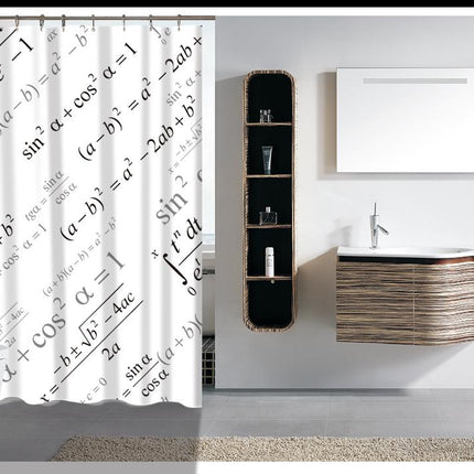 Badeforhæng med matematiske formler