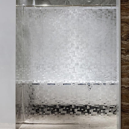 Gennemsigtigt PEVA badeforhæng med mønster