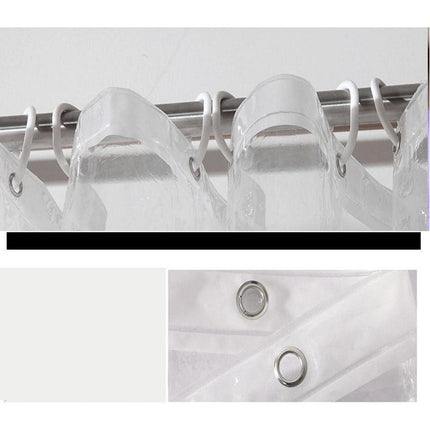 Gennemsigtigt badeforhæng i klar plast