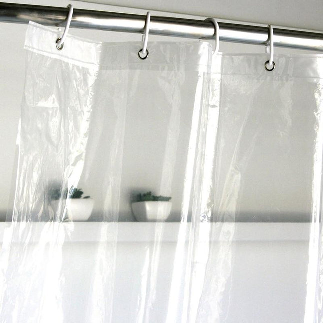 Gennemsigtigt badeforhæng i klar plast