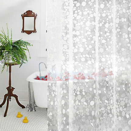 Gennemsigtigt PVC badeforhæng med 3D effekt