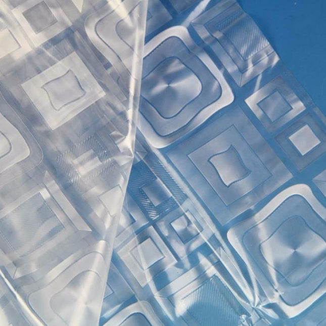 Gennemsigtigt badeforhæng skimmelafvisende med mønster