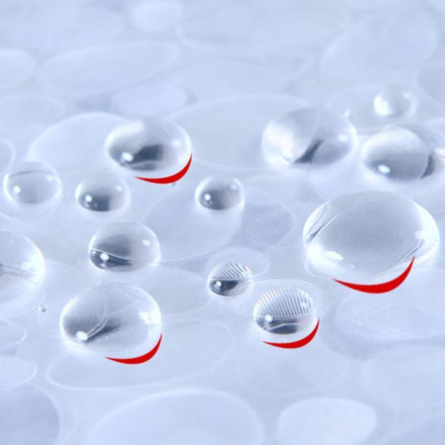 Gennemsigtigt badeforhæng med glitrende prikmotiv