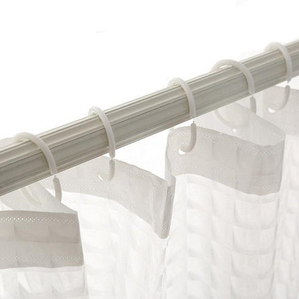 Tyk gennemsigtigt badeforhæng med stenmønster