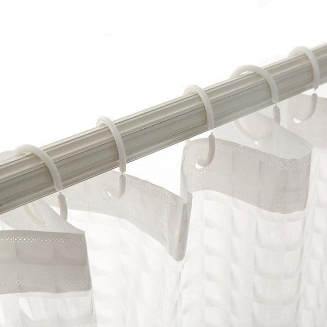 Tyk gennemsigtigt badeforhæng med stenmønster