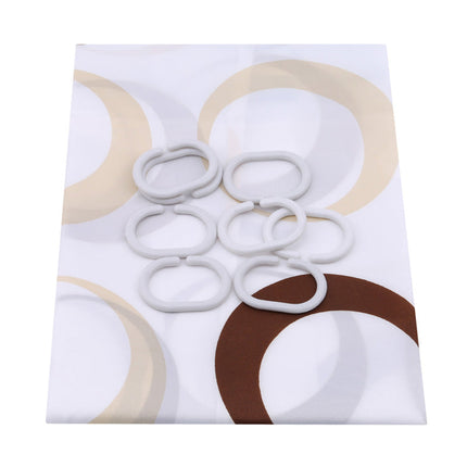 Badeforhæng med retro cirkel mønster